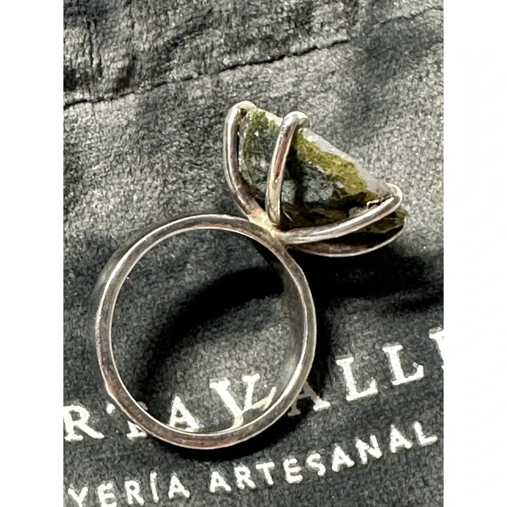 Roberta Vallina Joyeria Artesanal Gray Solar Quartz Geode Ladies Ring Size 6 - Picture 2 of 4